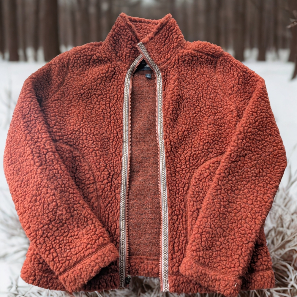Cozy Rust Sherpa Jacket